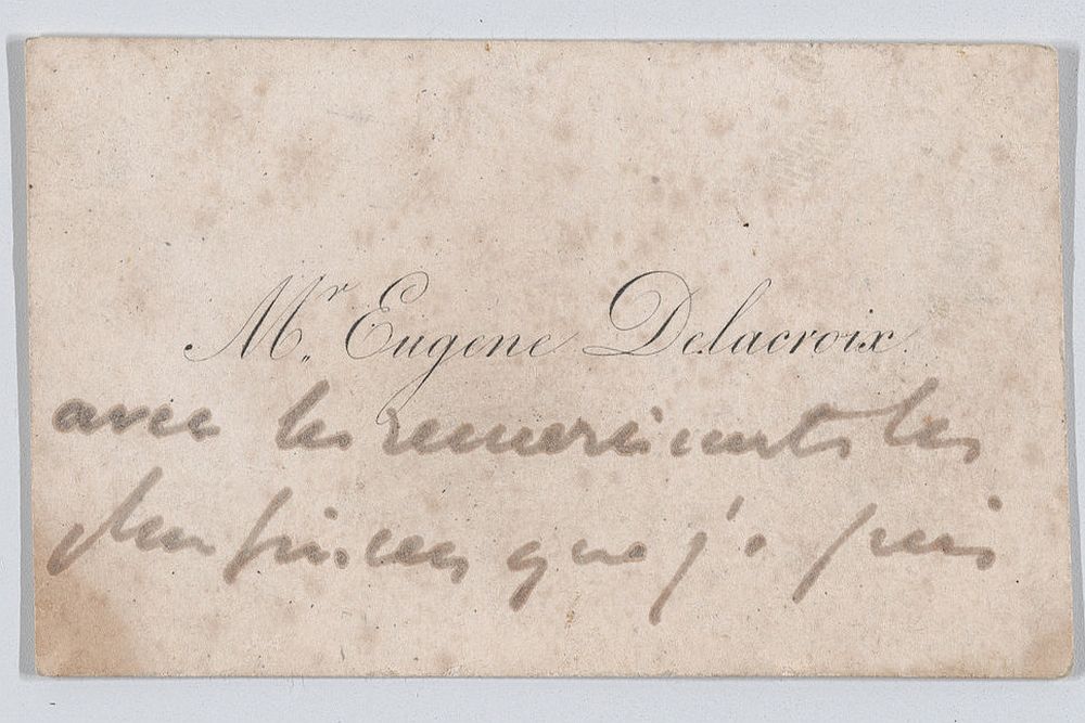 Wizytówka Eugene Delacroix