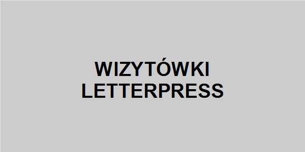 Wizytówki letterpress